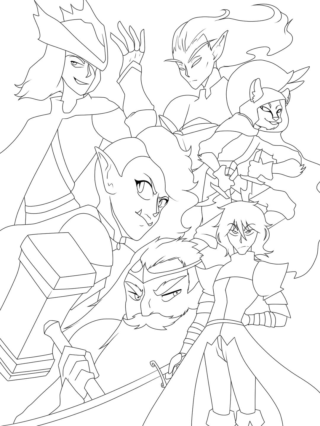 Inking over rasbipac's pencils